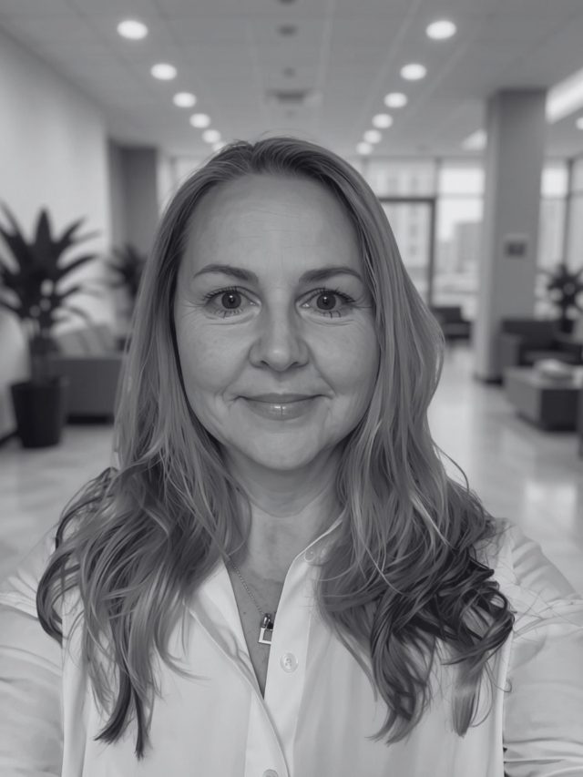 Portrait of Lia Simsons, HR and Payroll Manager at Dorgan Limited